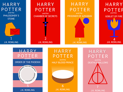 Harry Potter book covers