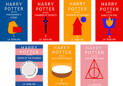 Harry Potter book covers