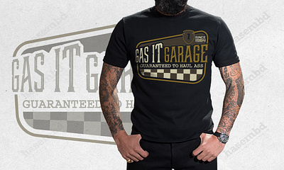 Gas it Garage t-shirt design amazon custom graphic tshirt garage graphic design graphic tee logo merch design mockup t shirt design teespring vintage t shirt vintage vibe