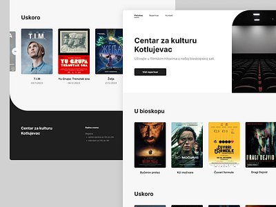 Cinema Website design landing ui ux web webpage