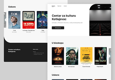 Cinema Website design landing ui ux web webpage