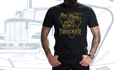 Trucker t-shirt design apparel best design branding clothing design custom graphic tshirt design fiverrgigs graphic design illustration logo retro design t shirt design trendy t shirt design tshirt