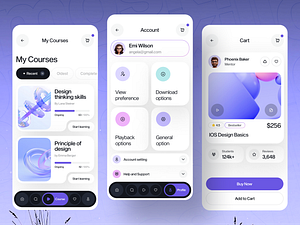 Omoskillo mobile app design- Elearning by Mufidul for Omotive on Dribbble