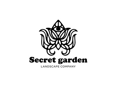 Secret garden eye flowers garden landscape logo logotype mystic nature secret