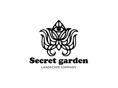 Secret garden eye flowers garden landscape logo logotype mystic nature secret