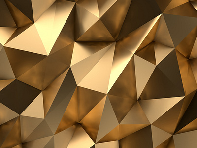 3D Abstract Gold Visual 3d abstract background design gold illustration low poly luxury metal rendering vibrant visual