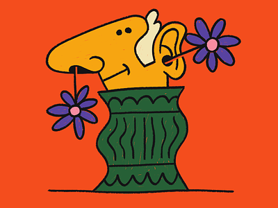 🌸 🌸 art character doodle flower fun goodmorning illustration vase
