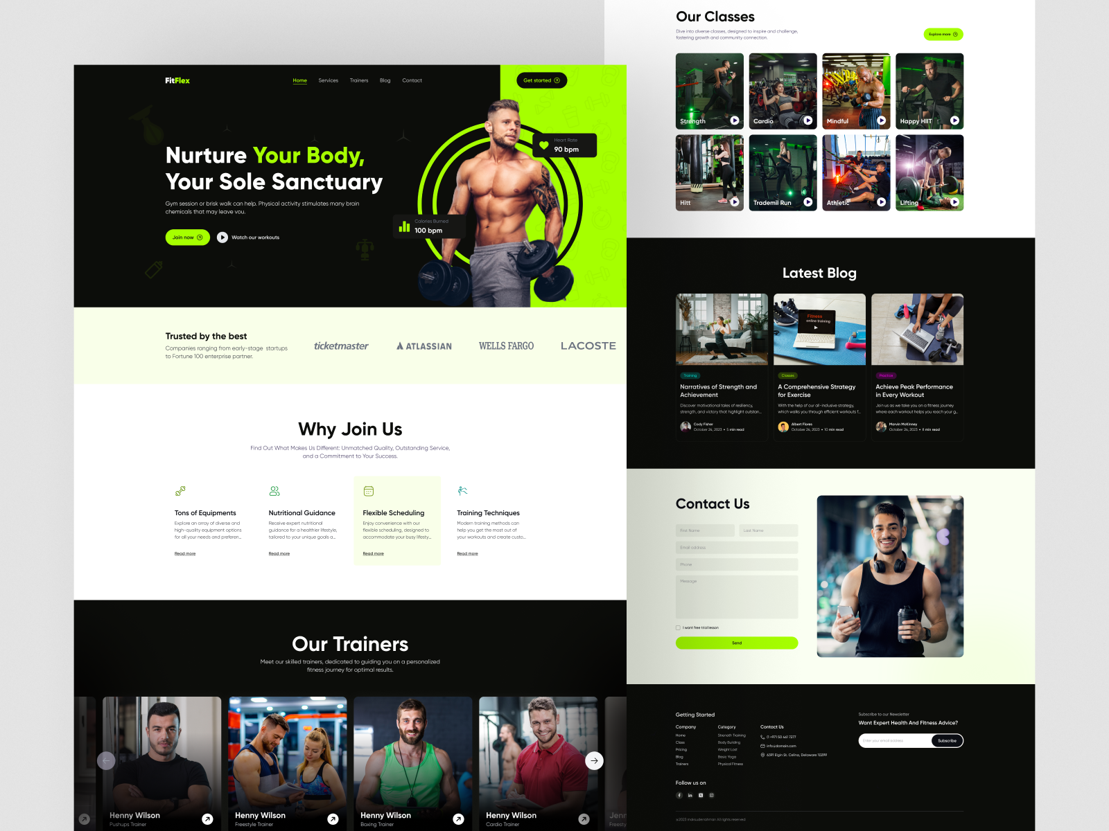 Fitness | Landing page branding fitness fitness club fitness training fitness website gym gym landing page health landing page modern landing page personal training training ui ui design web ui webdesign website website design workout yoga