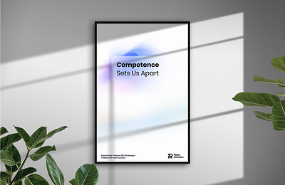 Competence Sets Us Apart! brand design minimalist poster design