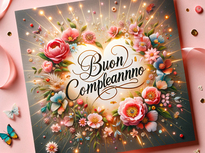 Buon Compleanno Amica design graphic design illustration