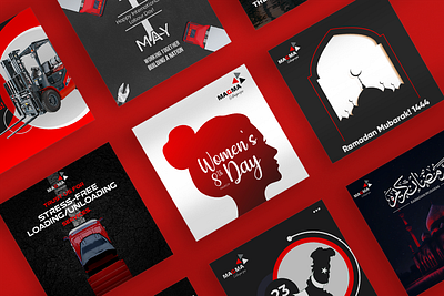 Social media post for Logistics company. advertisement advertisement design design graphic design instagram posts logistics logistics company movers post design red and black red and white social media post ui