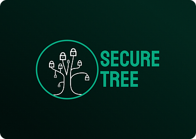 Modern Logo - Secure Tree | Password Manager app logo branding design graphic design green illustration logo logo design logo tree modern modern logo tree typography vector vector illustration vector logo