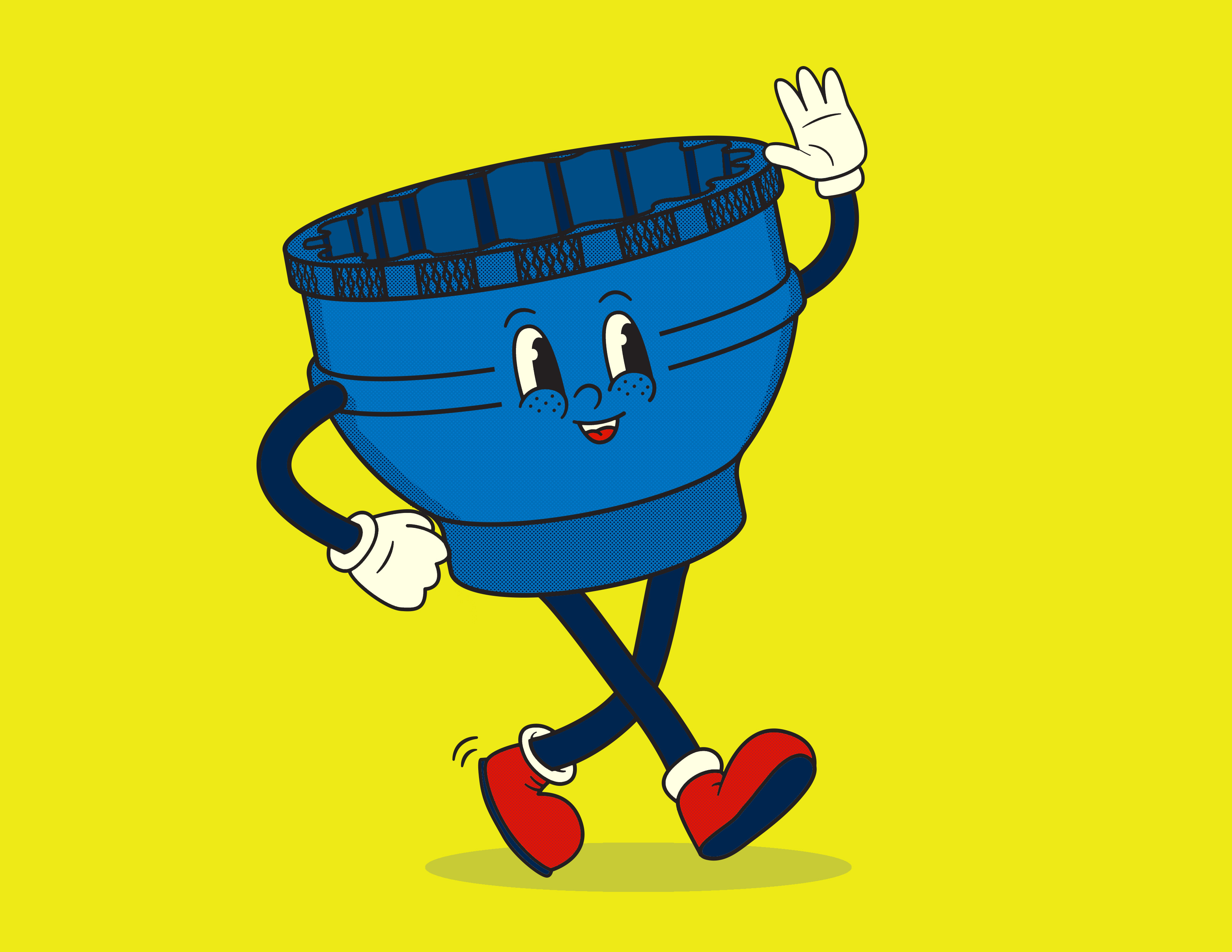 I call him B.B. blue character design illustration illustrator red tool vector yellow