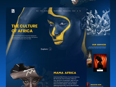African Culture landing page design africa culture design graphic design landing page sales page typography ui ux web page website