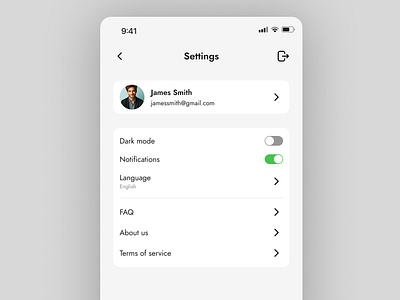 Settings 007 dailyui dailyui007 dailyuichallenge design figma flat graphic design profile settings ui