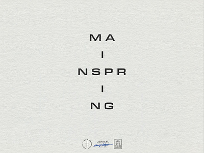 Mainspring Alternative Logotype accessories brand design brand identity branding branding design clean clothing fashion identity design logo logo design minimal minimalism minimalist logo minimalistic retro type typography vintage visual identity