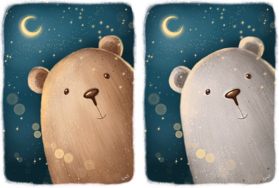 Cute nighty bear bear book book illustration cartoon character digital draw illustration
