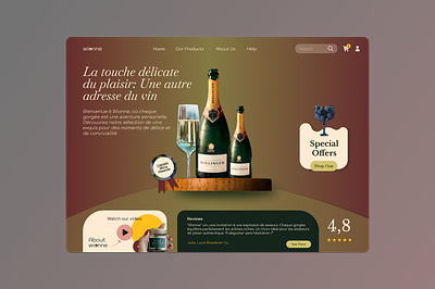 Wine E-commerce Landing Page - UI Design