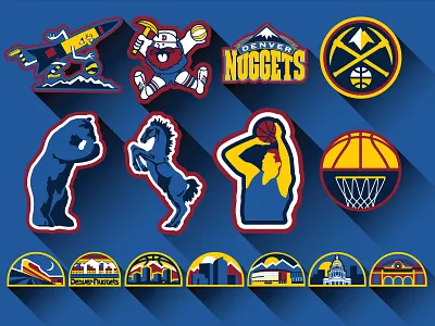 Denver Nuggets Graphic Set adobe illustrator blucifer brand branding changethethought colorado denver denver nuggets design graphic design illustration logo logos sports art sports branding sports graphics sports logos typography vector vector art