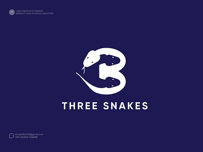 Three Snakes Minimalist Logo Design 3 logo 3snakes animal branding business logo clean flat logo graphic design letter logo logo logo design minimal minimalist logo modern logo monogram logo professional snakes unique logo