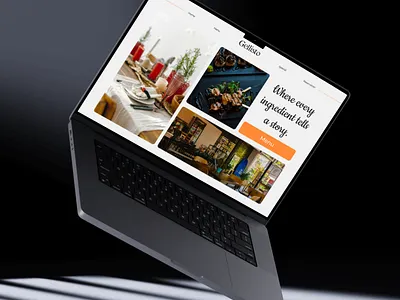 Gellisto Restaurant Web Design | Figma Design 3d branding graphic design minimalistic web design modern restaurant simple ui uiux web design