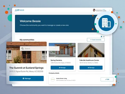 ZNest - Senior Care Center b2b b2c discovery elderly care product design saas senior care center ui user experience user interaface ux
