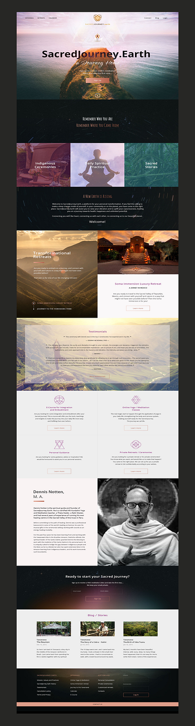 Sacred Journey.Earth branding logo ui