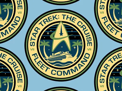 Fleet Command Badge badge crest cruise design fleet command graphic design illustration logo star trek starship vector