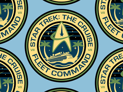 Fleet Command Badge badge crest cruise design fleet command graphic design illustration logo star trek starship vector