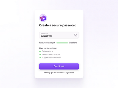 Password Modal design ui