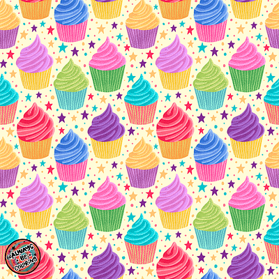 Cupcake Pattern alwaysbecoloring cupcake design graphic design illustration pattern pattern design procreate seamless pattern