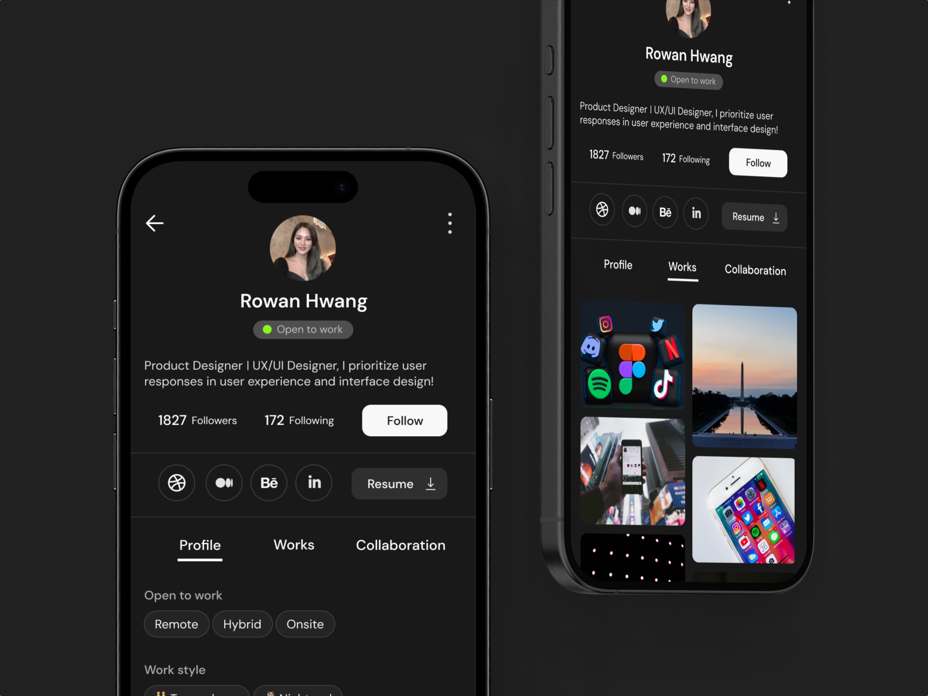 Daily ui. 006 Profile 100 100 challenge 100 day app career challenge dailyui design figma graphic design inspiration linkedin mobile portfolio profile ui uidesign user interface ux uxui
