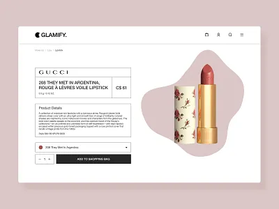 Concept for cosmetics store art cosmetics design graphic design lipstick make up online store store ui ux uxui vector