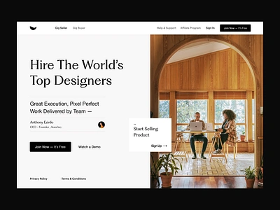 Web UI affilate agency branding clean design find job header hero hiring job platform job post job search landing page product design typography ui ui ux user experience ux website