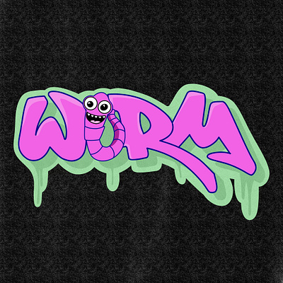 Worm design digital art graffiti graphic design graphic designer illustration