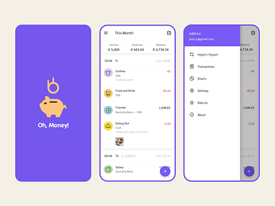 Budgeting App Concept mobile app ui ux