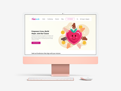 PinkCircle: Donation Site - Concept Product Design branding design graphic design product ui ux vector