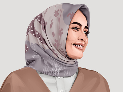 Hijab Potrait Vexel Art Illustration design graphic design illustration vector art vexel vexel art vexelart