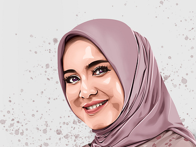 Hijab Potrait Vexel Art Illustration design graphic design illustration ui vector art vexel vexel art vexelart