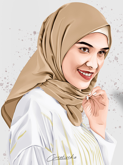 Hijab Potrait Vexel Art Illustration design graphic design illustration vector art vexel vexelart