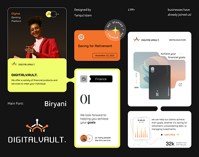 DIGITALVAULT - Financial Product & Services branding graphic design illustration logo typography ui ux website design