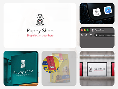 Puppy shop logo - Daily UI 18 branding dailyui dailyuichallenge dog logo puppy shop ui ux websho