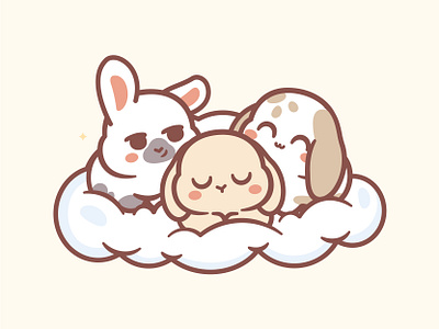Bunny 🐰 adrobale animal bunny character cloud cute dribbble jaysx1 kid outline rabbit