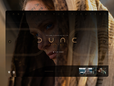 Dune - PART TWO design dune homepage layout movie ui ux