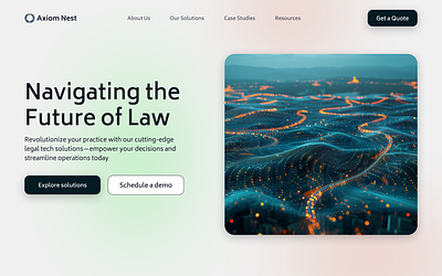 A Fresh Look at the Axiom Nest Landing Page creativewebdesign digitalinnovation interfacedesign legaltech minimalistdesign typography uiuxdesign