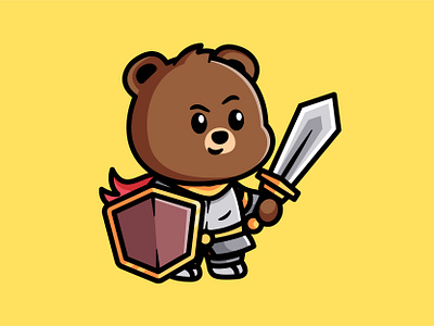 Bear knight animal bear bear knight character fantasy game knight rpg sword teddy