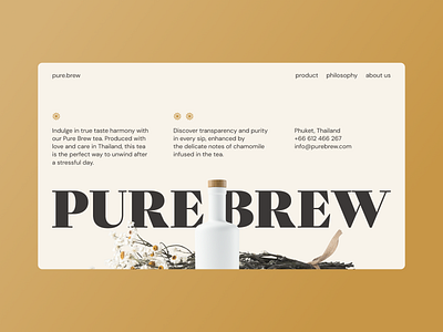 Interface / Landing Page / Tea from Thailand branding landingpage lp tea teatime ui webdesign