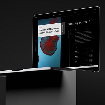 Ciało dark mode figma landing page minimalistic music music club night club sound design techno ui uidesign ux web design