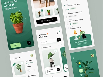 Plant App application applications concept design e commerce mobile plant ui ux