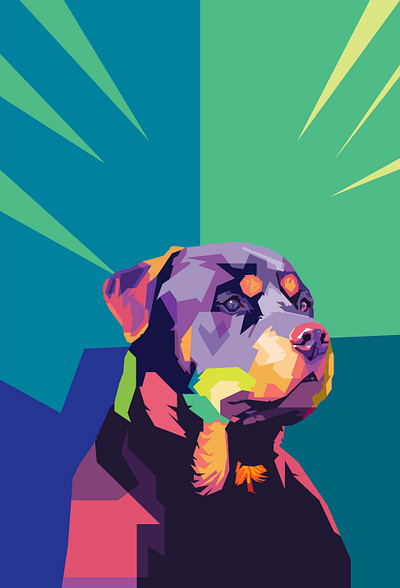 Rottweiler WPAP pop art art